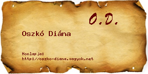 Oszkó Diána névjegykártya