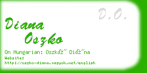 diana oszko business card